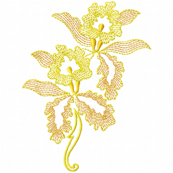 Flowers And Tree Embroidery Design 2